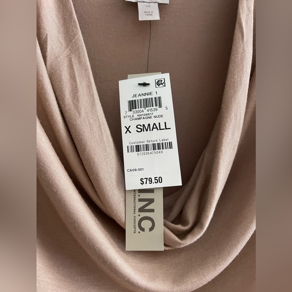 NWT Jeannie Mai X INC Bianca Cowlneck Bodysuit, Size XS - Picture 8 of 16